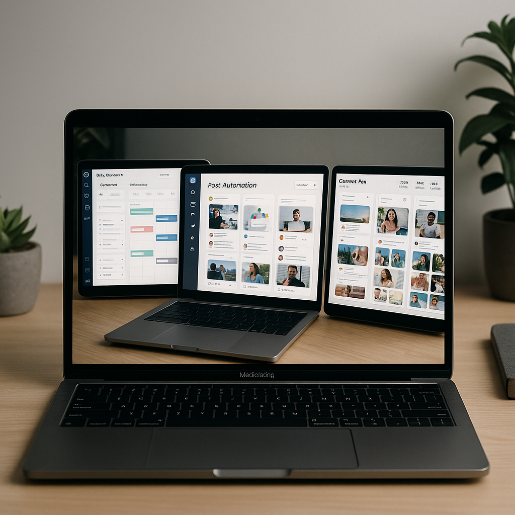 Several content tool interfaces used to illustrate a comparison page