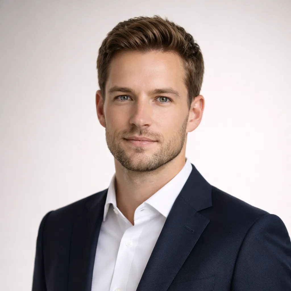 Centered professional portrait example